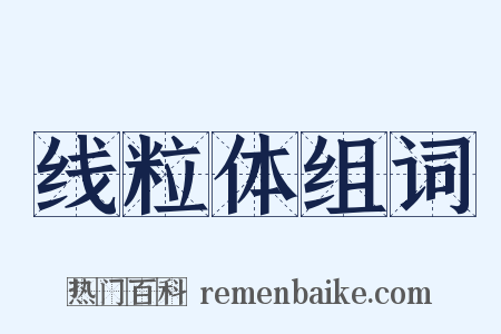 线粒体组词是什么意思的图片